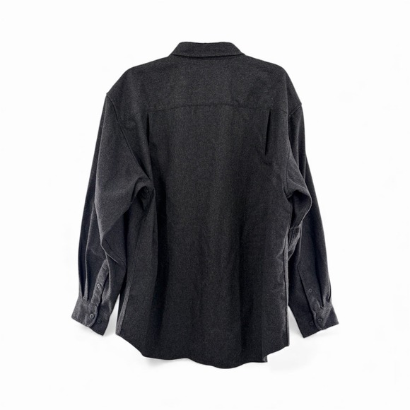 Vintage GAP Shirt Jacket Mens L Gray Speckled Wool Blend Shacket Jacket Workwear - Picture 2 of 7